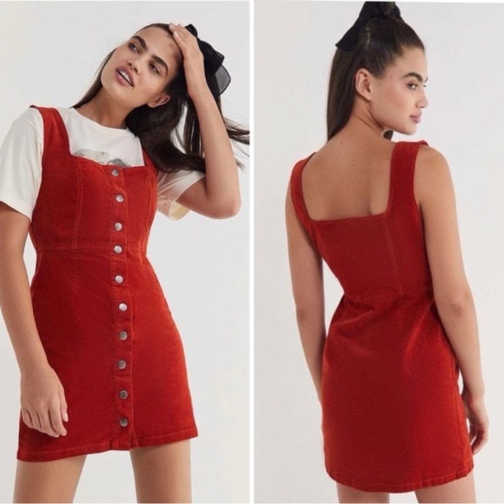 NWT Urban Outfitters Corduroy Button Down Mini Dress Sz 8